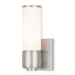 Weston Wall Light - Brushed Nickel / Satin Opal White