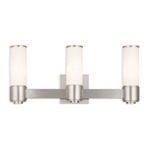 Weston Bathroom Vanity Light - Brushed Nickel / Satin Opal White