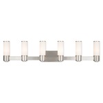 Weston Bathroom Vanity Light - Brushed Nickel / Satin Opal White