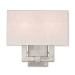 Meridian Wall Sconce - Brushed Nickel / Oatmeal
