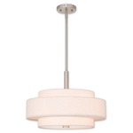 Meridian Band Pendant - Brushed Nickel / Oatmeal