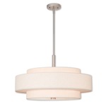 Meridian Band Pendant - Brushed Nickel / Oatmeal