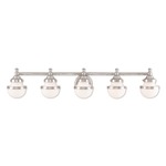 Oldwick Bathroom Vanity Light - Polished Chrome / Satin Opal White