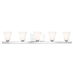 Ridgedale Bathroom Vanity Light - Polished Chrome / Opal