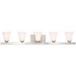 Ridgedale Bathroom Vanity Light - Brushed Nickel / Opal