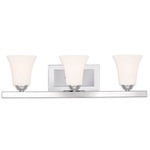 Ridgedale Bathroom Vanity Light - Polished Chrome / Opal