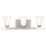 Ridgedale Bathroom Vanity Light - Brushed Nickel / Opal