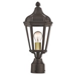 Morgan Outdoor Post Light - Bronze / Clear