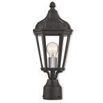 Morgan Outdoor Post Light - Black / Clear