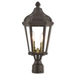 Morgan Outdoor Post Light - Bronze / Clear