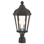 Morgan Outdoor Post Light - Black / Clear