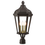 Morgan Outdoor Post Light - Bronze / Clear