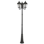 Morgan Outdoor Post with Light - Black / Clear