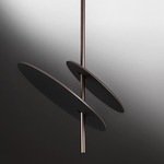 Lua Double Pendant - Dark Brown / Copper Silver