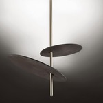 Lua Double Pendant - Russet / Gold Silver