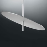 Lua Pendant - White / Brushed Aluminum