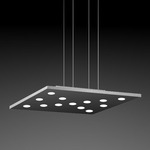 Pop Square Pendant - Black / Aluminum