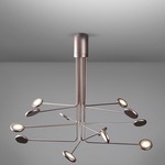 Arbor Long Semi-Flush Ceiling Light - Copper Silver
