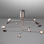 Arbor Short Semi-Flush Ceiling Light - Copper Silver