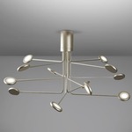 Arbor Short Semi-Flush Ceiling Light - Gold Silver