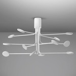 Arbor Short Semi-Flush Ceiling Light - White