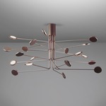 Arbor Short Semi-Flush Ceiling Light - Copper Silver