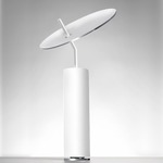 Lua Table Lamp - White / Brushed Aluminum