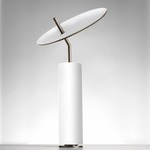 Lua Table Lamp - White / Gold Silver
