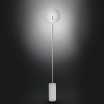 Lua Floor Lamp - White / Gold Silver