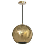 Najma Pendant - Polished Brass