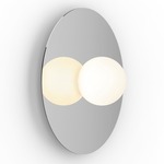 Bola Disc Wall / Ceiling Light - Chrome / Opaline