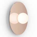 Bola Disc Wall / Ceiling Light - Rose Gold / Opaline
