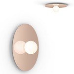 Bola Disc Wall / Ceiling Light - Rose Gold / Opaline