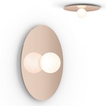 Bola Disc Wall / Ceiling Light - Rose Gold / Opaline