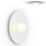 Bola Disc Wall / Ceiling Light - White / Opaline