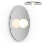 Bola Disc Wall / Ceiling Light - Chrome / Opaline