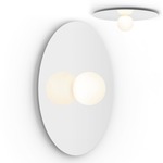 Bola Disc Wall / Ceiling Light - White / Opaline