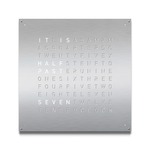 Qlocktwo Large Wall Clock - Stainless Steel