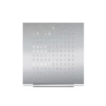 Qlocktwo Special Edition Touch Table Clock with Alarm - Stainless Steel