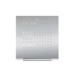Qlocktwo Special Edition Touch Table Clock with Alarm - Stainless Steel