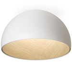 Duo Inverted Bowl Ceiling Light Fixture - Matte White