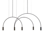 Volta Linear Multi-Light Pendant - Black Canopy / Black