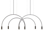 Volta Linear Multi-Light Pendant - Black Canopy / Black