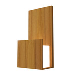 Clean Pocket Wall Sconce - Teak / White Acrylic