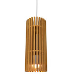 Stecche Di Legno Mini Cylinder Pendant - Teak
