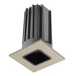 2LED 2IN SQ Downlight Trim - Satin Nickel / Black