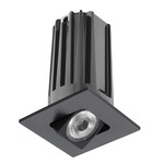 2LED 2IN SQ Adjustable Trim - Black