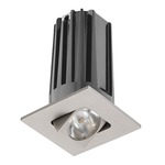 2LED 2IN SQ Adjustable Trim - Satin Nickel