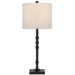 Lohn Table Lamp - Mole Black / Beige Poplin