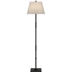 Lohn Floor Lamp - Mole Black / Beige Poplin